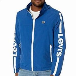 Levis windbreaker lightweight retro blue size M